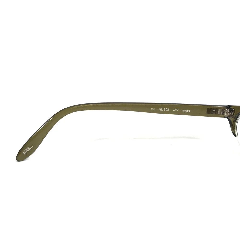 Ralph Lauren Eyeglasses Frames RL693 W9Y Clear Shiny Green Half Rim 50-17-135